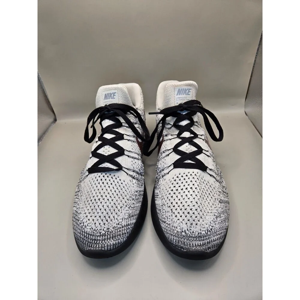 Nike LunarEpic Flyknit 2 Explorer Shoes Mens 11.5 White Running Athletic Sneaker